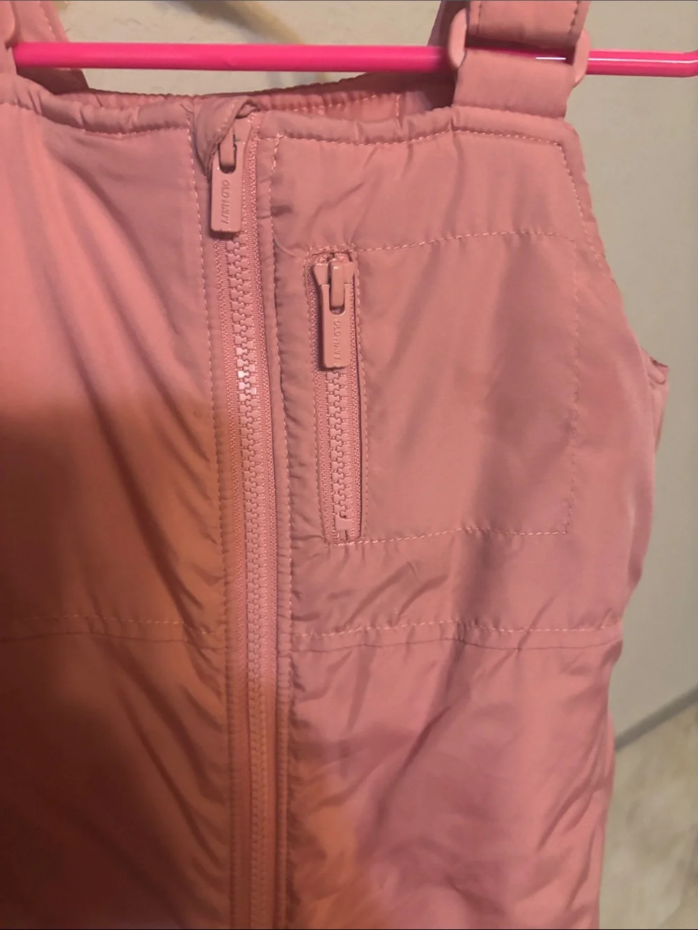 Old Navy Pink Kids Puffer Jacket and Snow Bib Set